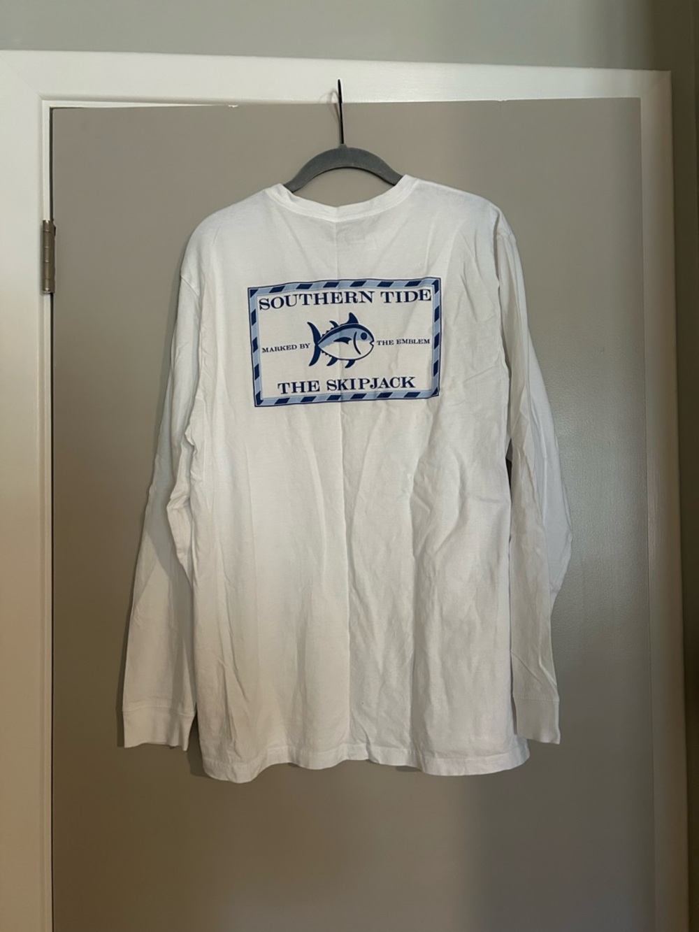 Southern Tide White Long Sleeve Tee with Logo - Picture 3 of 3
